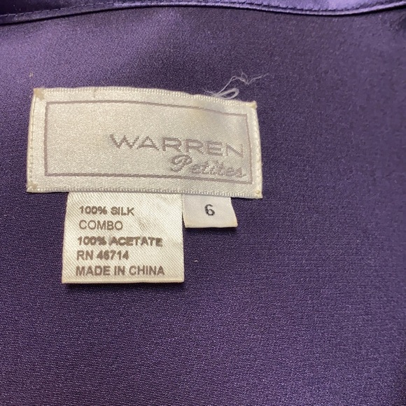 Warren Petites Purple Silk Sequenced 2 Piece Set - Picture 7 of 7